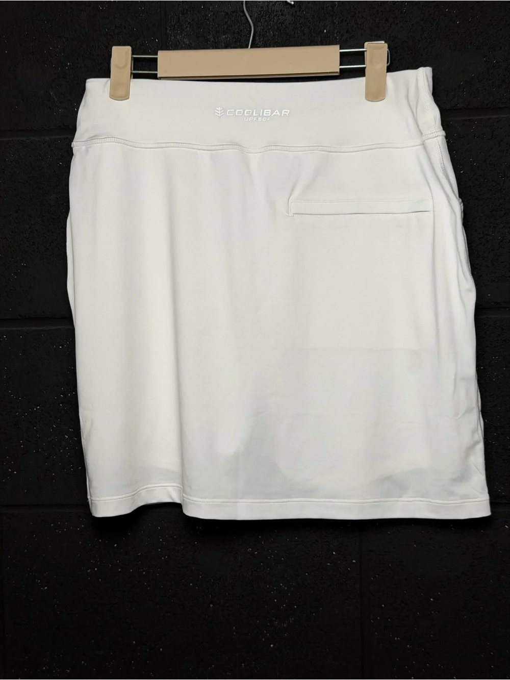 Coolibar White UPF50+ Active Skirted Tennis Skirts with Shorts - Small